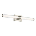 KICHLER 55239NILED Laurene 31" Linear Bath Bar Large Led With Clear Glass In Brushed Nickel