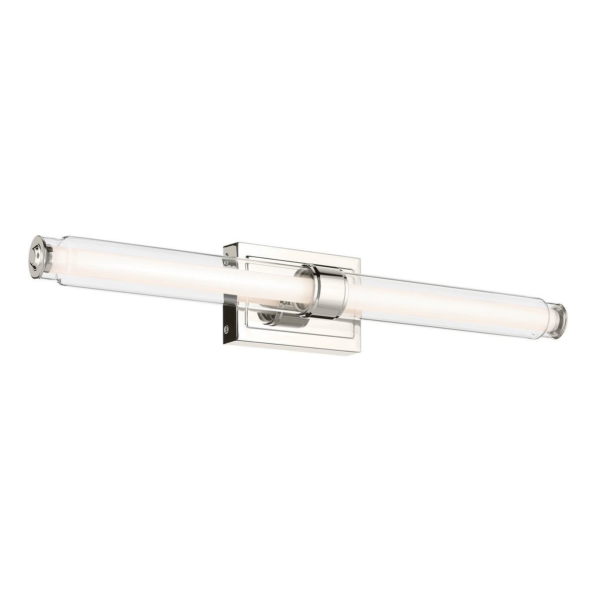KICHLER 55239PNLED Laurene 31" Linear Bath Bar Large Led With Clear Glass In Chrome
