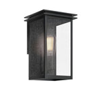 KICHLER 59540BKT Arkville 10 Inch 1 Light Outdoor Wall Light With Clear Seeded Glass In Textured Black