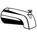 MOEN 15856 Commercial Diverter Spout, Slip Fit,Vandal-Resistant - Chrome