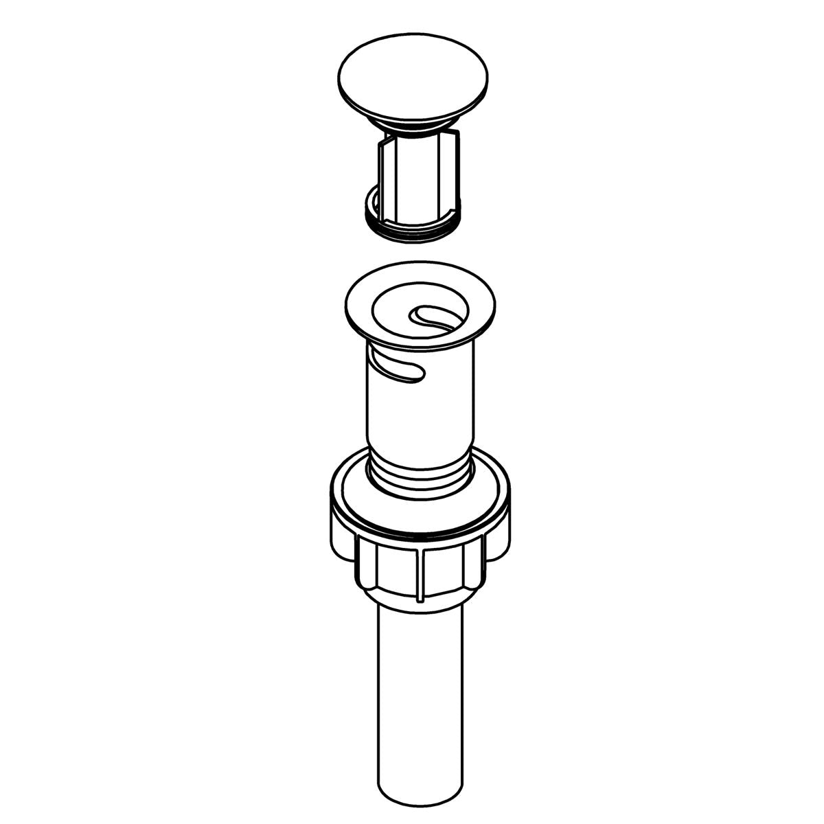 KOHLER Clicker Drain Assembly - Matte Black, K-1585766-BL