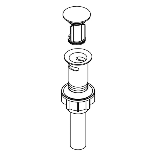 KOHLER Clicker Drain Assembly - Vibrant Brushed Nickel, K-1585766-BN