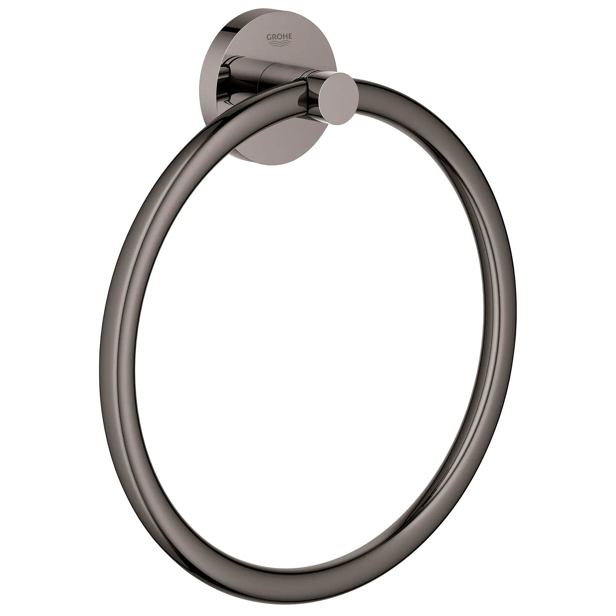 GROHE 40365A01 Essentials 8" Towel Ring - Hard Graphite