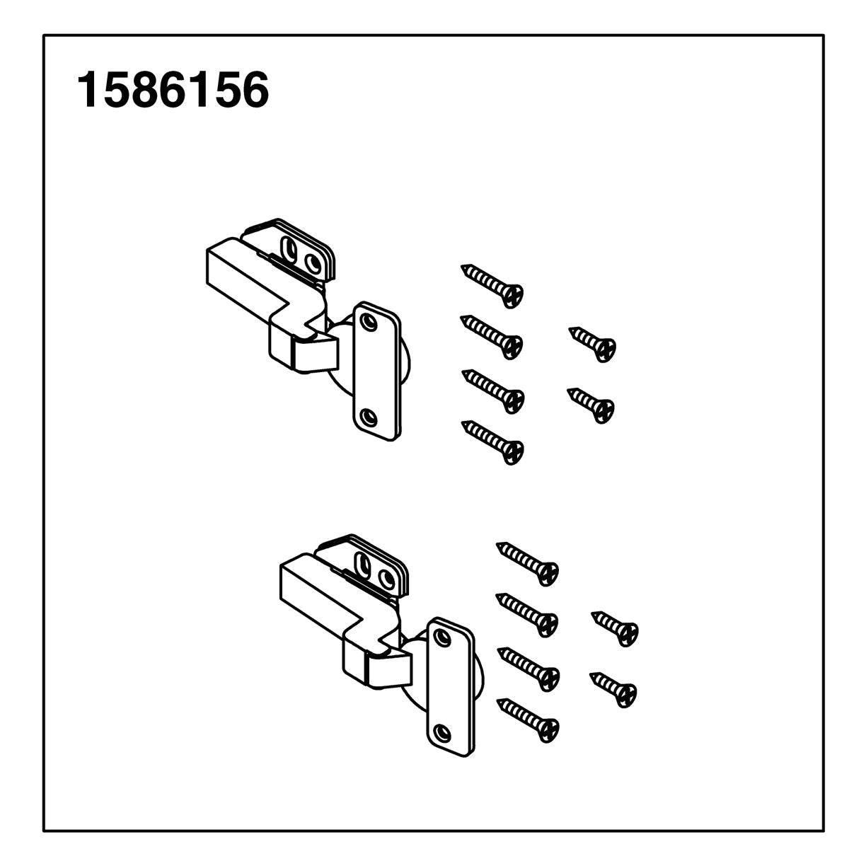 KOHLER Inset Cabinet Hinge Service Kit, K-1586156