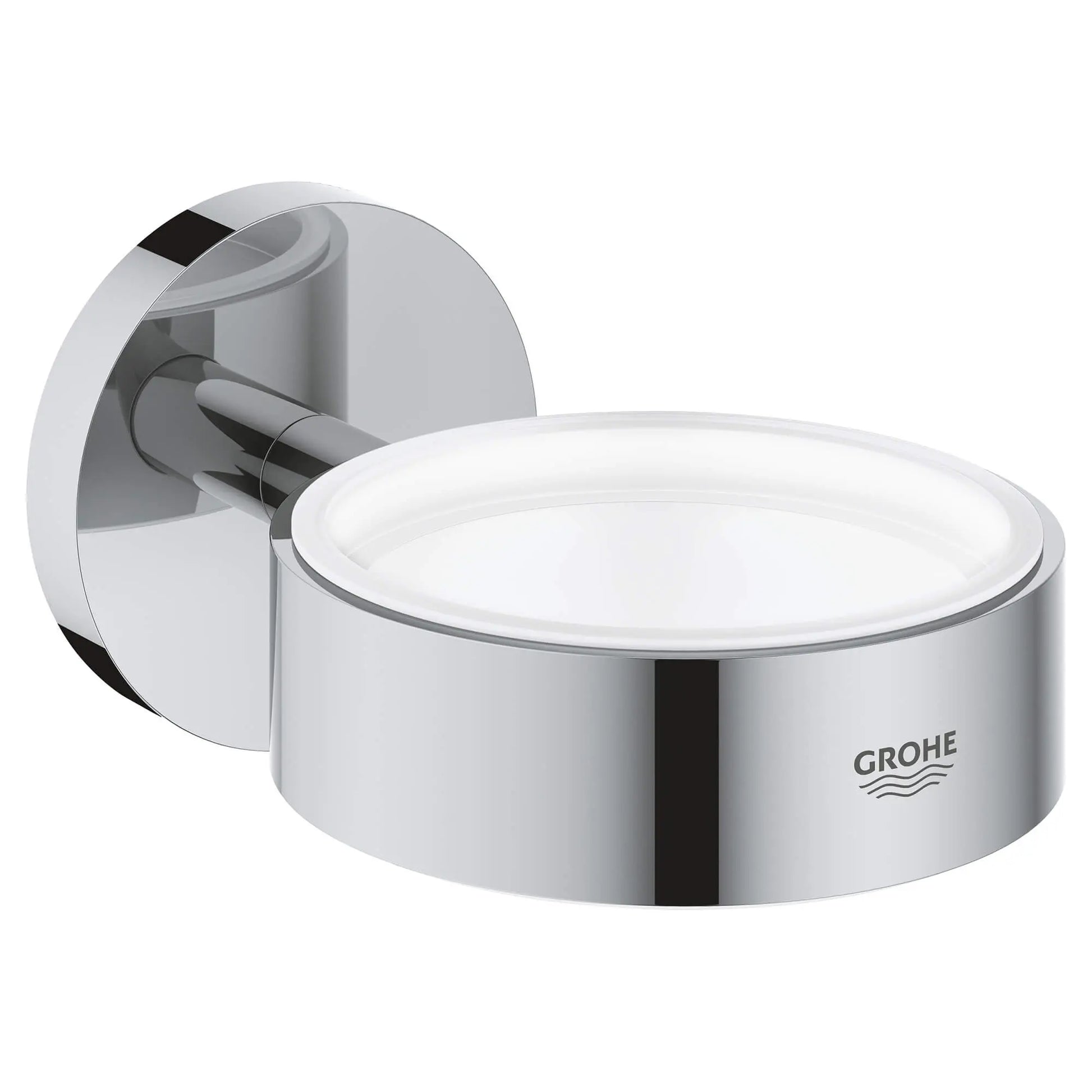 GROHE 40369001 Essentials Holder For Glass, Soap Dish Or Soap Dispenser - Chrome