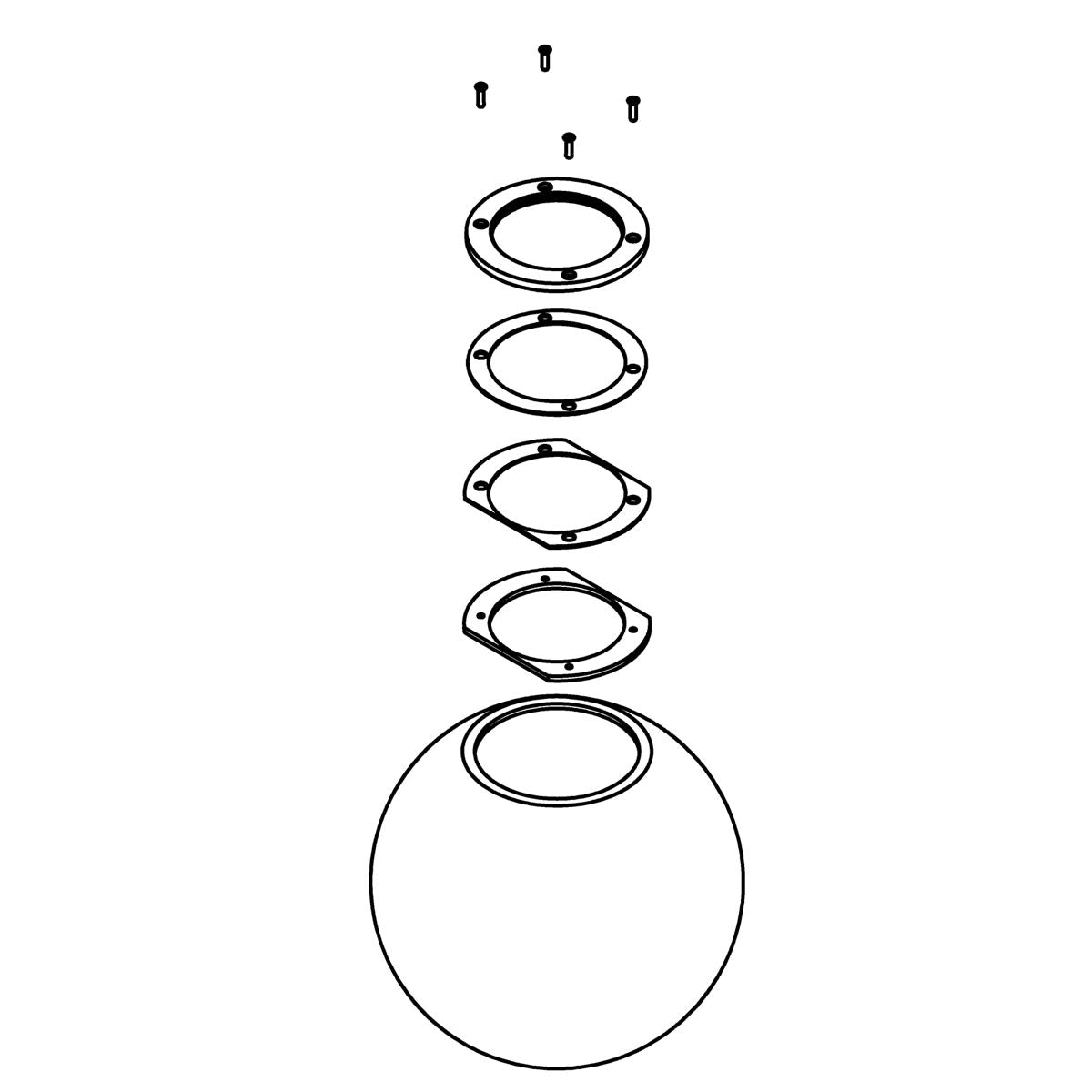 KOHLER Glass Sphere with Threaded Connector, K-1591624