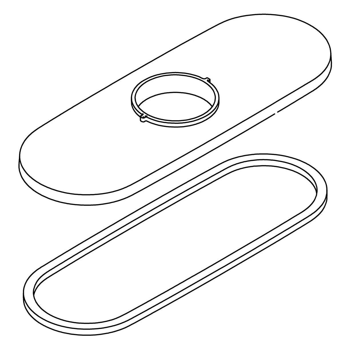 KOHLER Escutcheon Service Kit Single Control - Vibrant Brushed Moderne Brass, K-1591993-2MB