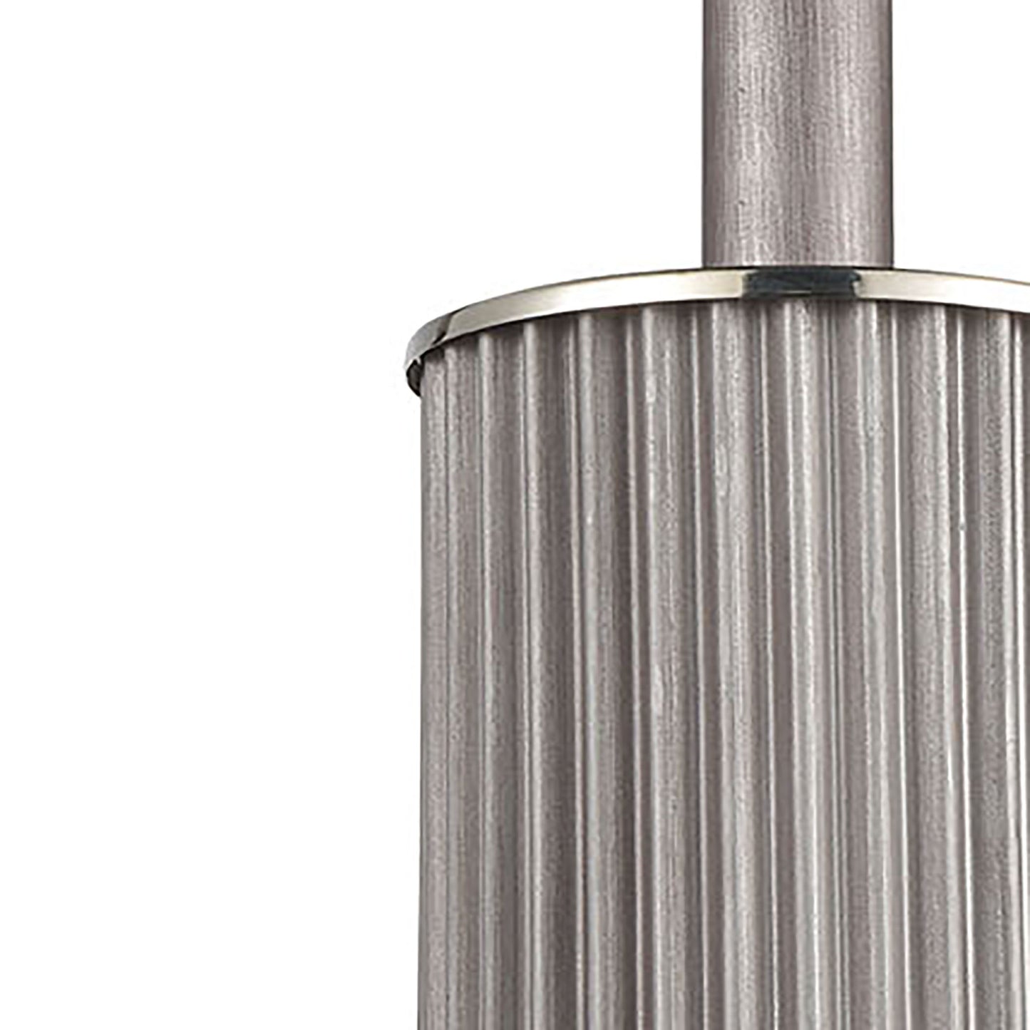 ELK SHOWROOM 15926/1 Corrugated Steel 6'' Wide 1-Light Mini Pendant - Weathered Zinc