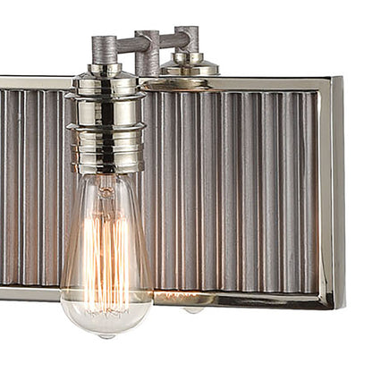 ELK SHOWROOM 15929/8 Corrugated Steel 43'' Wide 8-Light Chandelier - Weathered Zinc