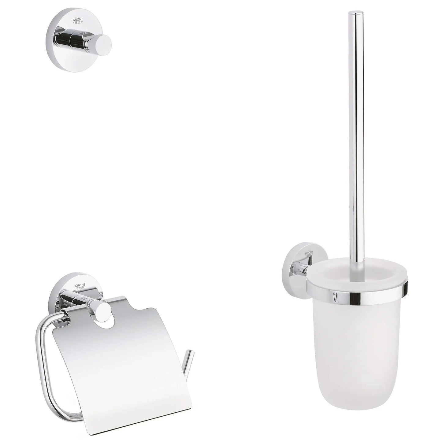 GROHE Essentials 3-in-1 Accessory Set - Chrome, 40407001