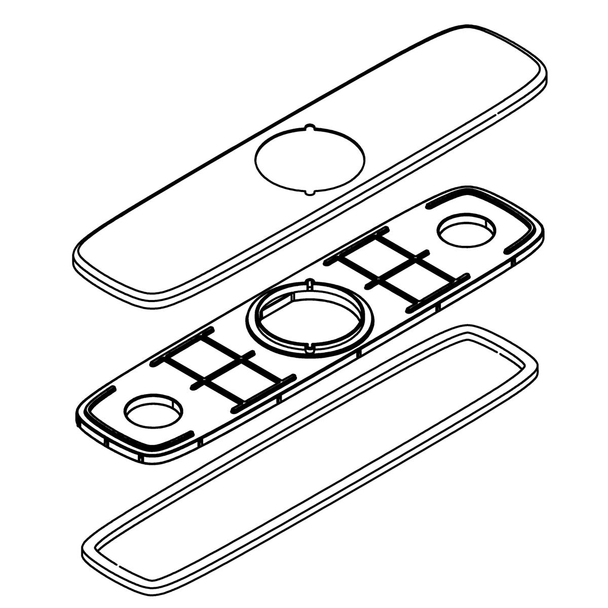 KOHLER Escutcheon Kit - Vibrant Brushed Moderne Brass, K-1594104-2MB