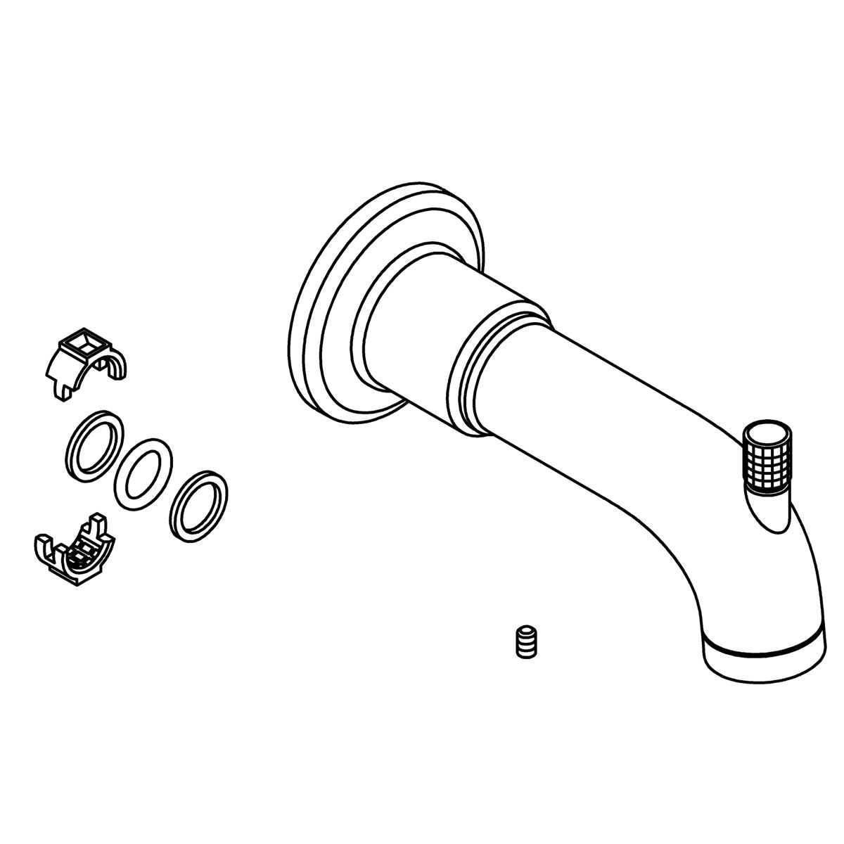 KOHLER Tub Spout Assembly - Vibrant Brushed Moderne Brass, K-1594298-2MB