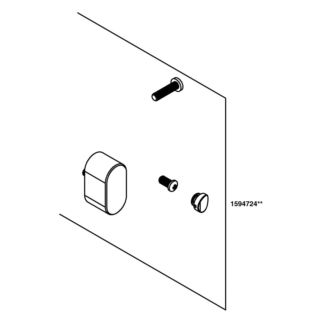 KOHLER Handshower Holder Service Kit - Matte Black, K-1594724-BL