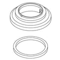 KOHLER Single Control Escutcheon Service Kit - Vibrant Brushed Moderne Brass, K-1594829-2MB
