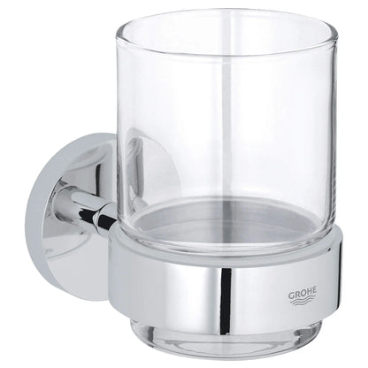 GROHE 40447001 Essentials Glass with Holder - Chrome