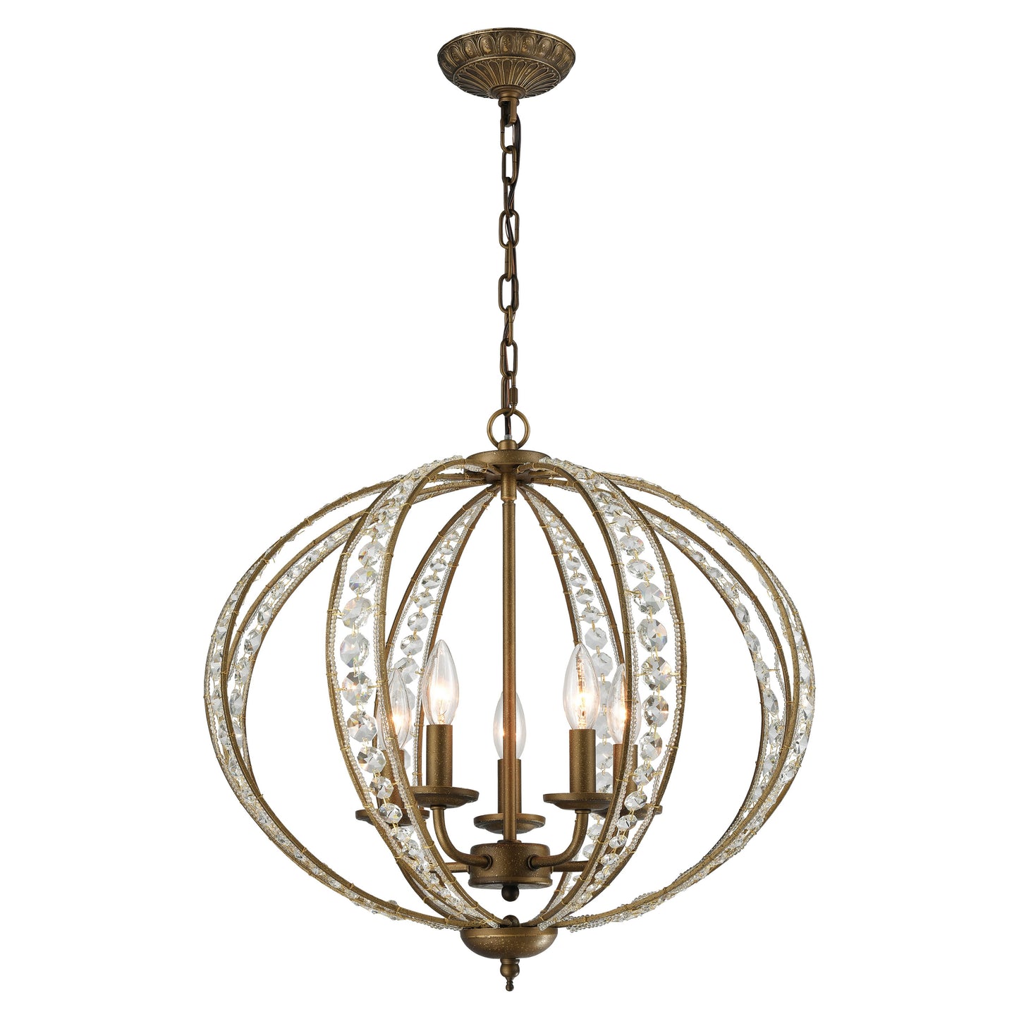 ELK SHOWROOM 15965/5 Elizabethan 21'' Wide 5-Light Chandelier - Dark Bronze