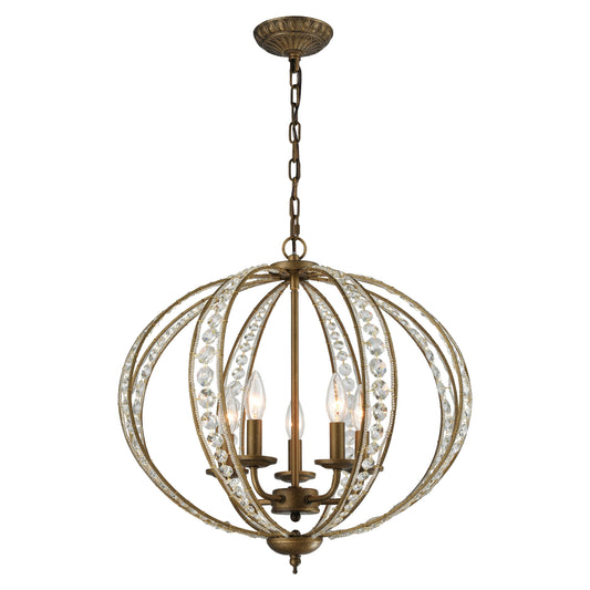 ELK SHOWROOM 15965/5 Elizabethan 21'' Wide 5-Light Chandelier - Dark Bronze