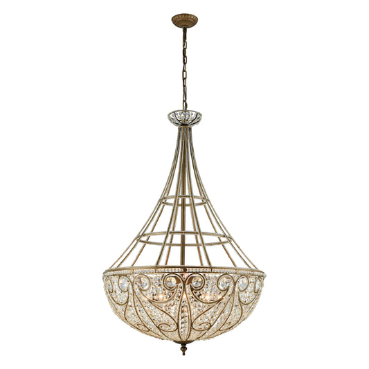 ELK SHOWROOM 15967/10 Elizabethan 28'' Wide 10-Light Chandelier - Dark Bronze