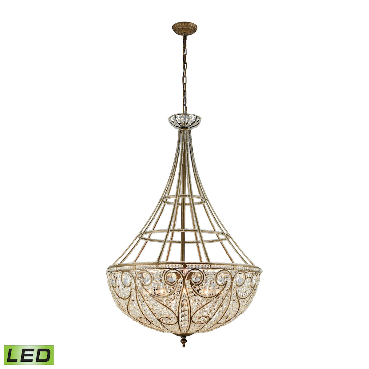 ELK SHOWROOM 15967/10-LED Elizabethan 28'' Wide 10-Light Chandelier - Dark Bronze