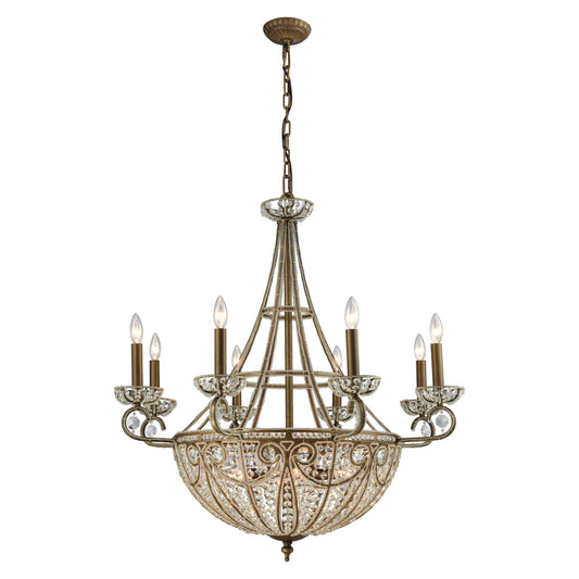 ELK SHOWROOM 15968/8+6 Elizabethan 35'' Wide 14-Light Chandelier - Dark Bronze