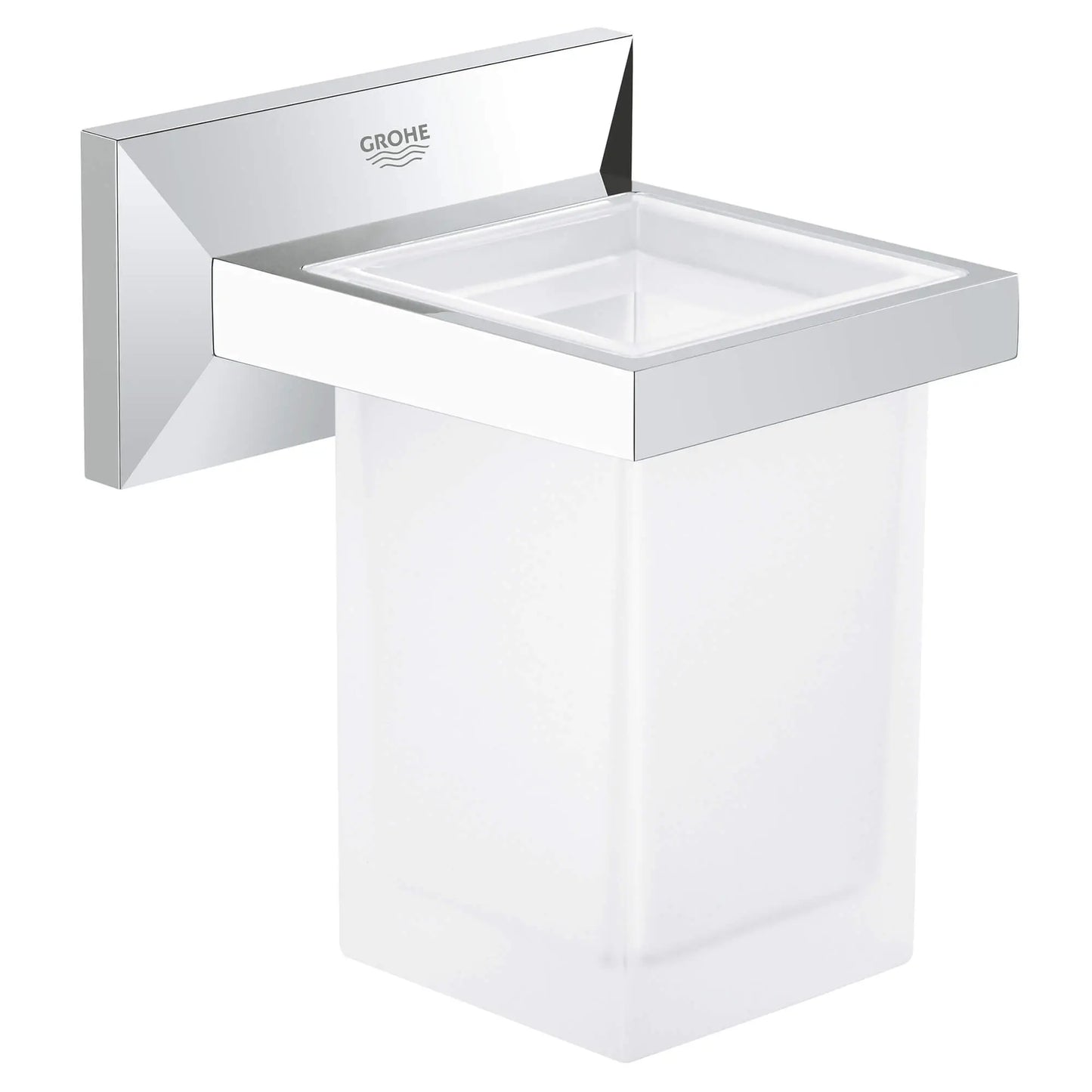 GROHE 40493000 Allure Brilliant Toothbrush Holder with Tumbler - Chrome