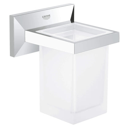GROHE 40493000 Allure Brilliant Toothbrush Holder with Tumbler - Chrome