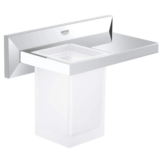 GROHE 40503000 Allure Brilliant Bathroom Shelf with Tumbler - Chrome