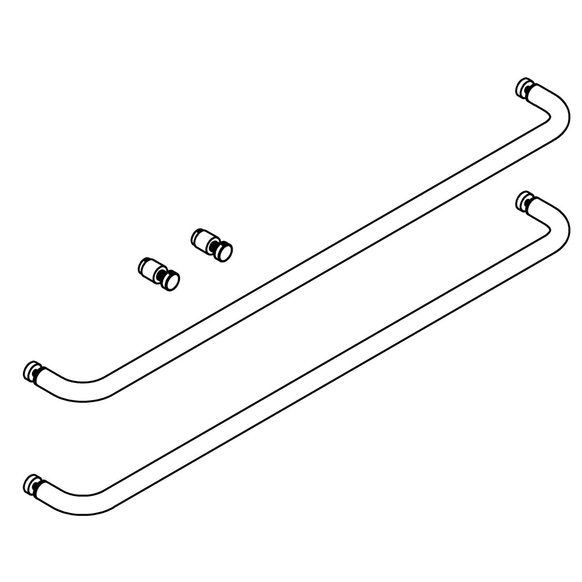 KOHLER Towel Bar Kit 27" - Matte Black, K-1598418-01-BL