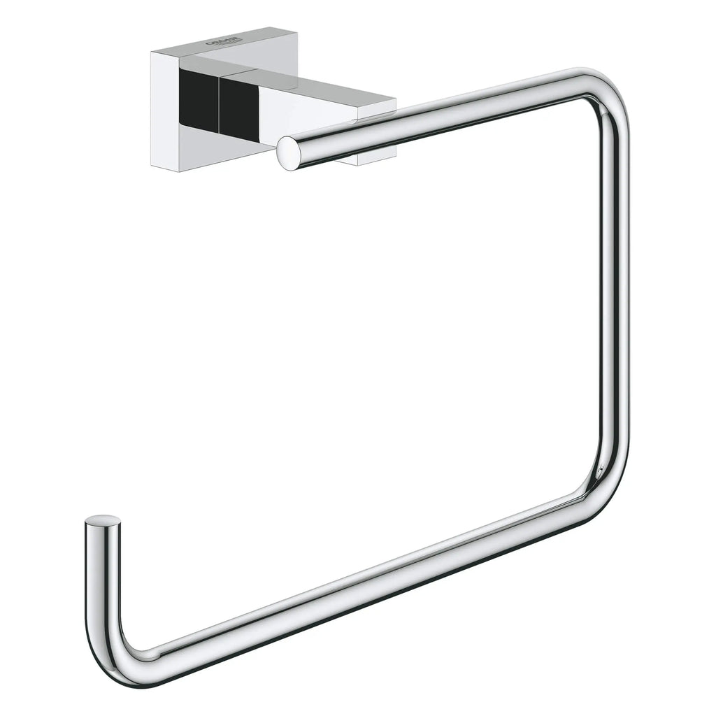 GROHE 40510001 Essentials Cube 8" Towel Ring - Chrome