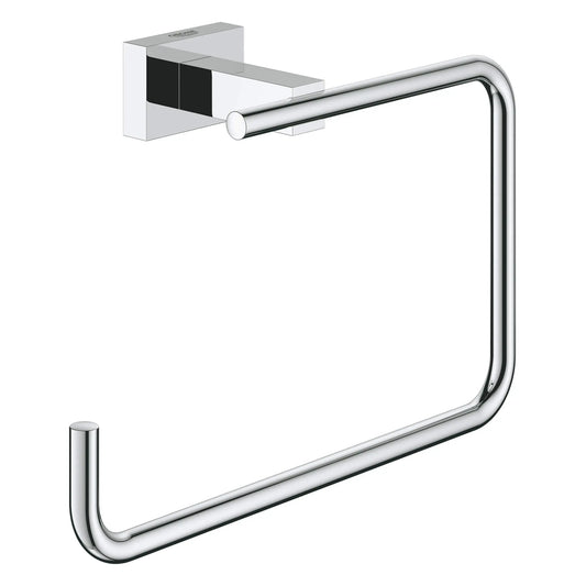GROHE 40510001 Essentials Cube 8" Towel Ring - Chrome