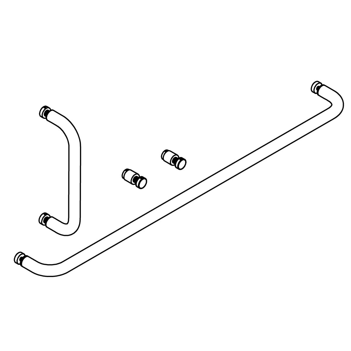 KOHLER Towel Bar 18" And Knob Kit - Matte Black, K-1599123-03-BL