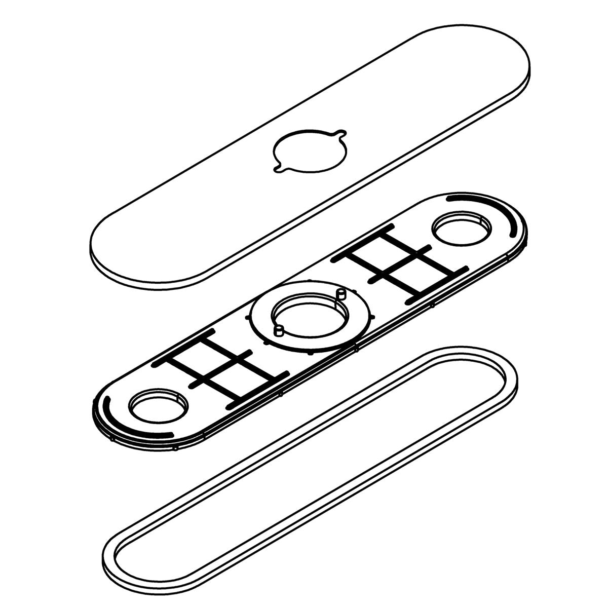 KOHLER Escutcheon Kit - Vibrant Brushed Moderne Brass, K-1602194-2MB