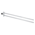 GROHE 40624001 Essentials Cube 18" Double Towel Bar - Chrome