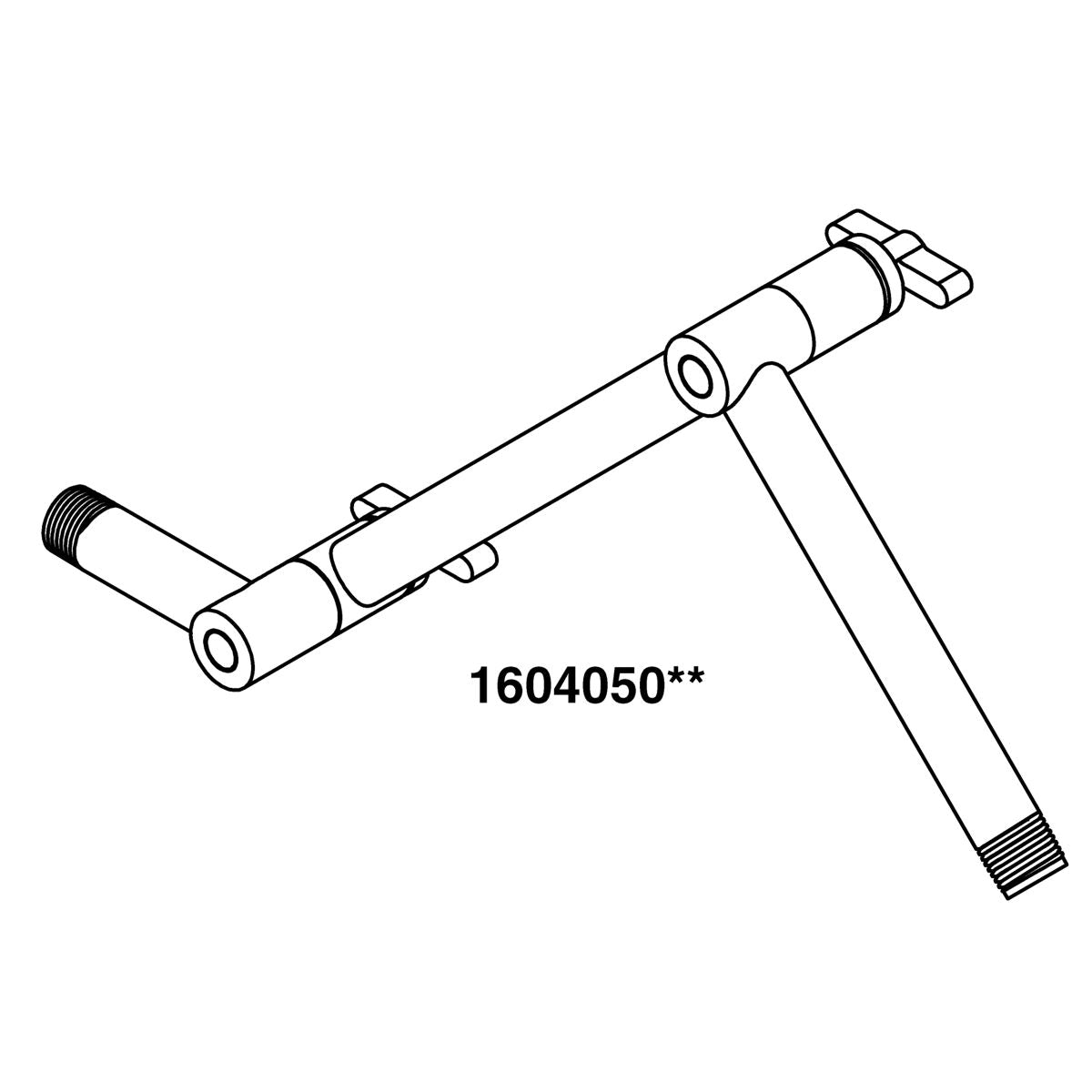 KOHLER Articulating Shower Arm Service Kit  - Vibrant Brushed Moderne Brass, K-1604050-2MB