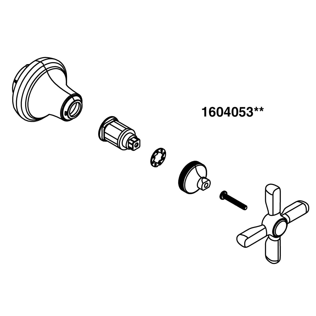 KOHLER Handle Service Kit - Polished Chrome, K-1604053-CP