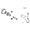 KOHLER Tub Spout Assembly Service Kit - Vibrant Brushed Moderne Brass, K-1604054-2MB