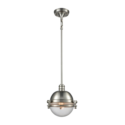 ELK SHOWROOM 16060/1 Riley 10'' Wide 1-Light Mini Pendant - Satin Nickel