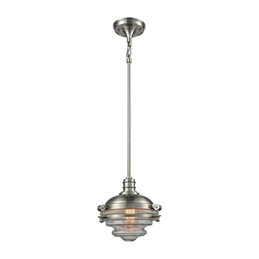 ELK SHOWROOM 16061/1 Riley 10'' Wide 1-Light Mini Pendant - Satin Nickel