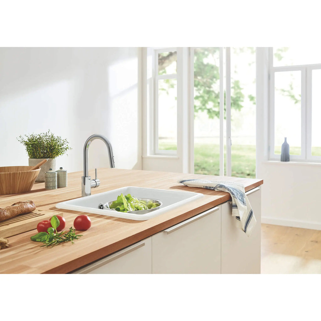 GROHE 31479001 Concetto Single-Handle Pull Down Prep Faucet 1.75 GPM - Chrome