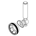 KOHLER Handle Kit - Vibrant Brushed Moderne Brass, K-1610273-2MB