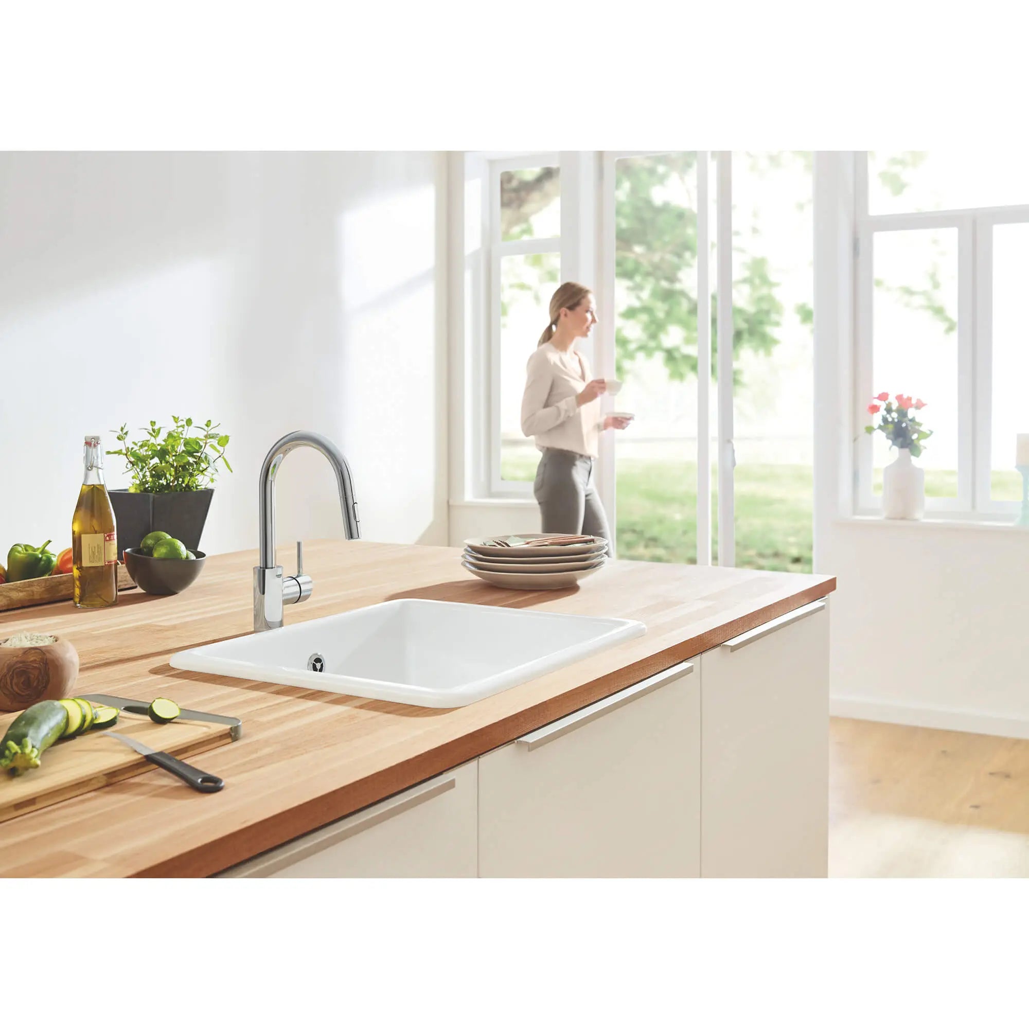 GROHE 31479001 Concetto Single-Handle Pull Down Prep Faucet 1.75 GPM - Chrome