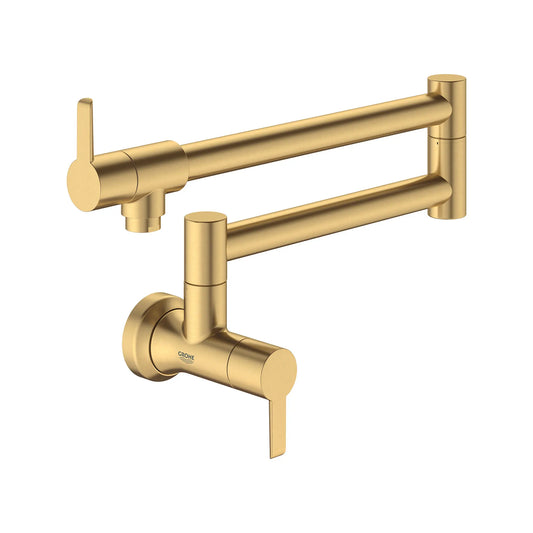 GROHE GROHE Zedra 2-Handle Wall Mount Pot Filler - Brushed Cool Sunrise, 31075GN2