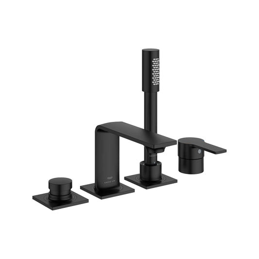 GROHE 193162431 Allure New 4-Hole Single-Handle Deck Mount Roman Tub Faucet With 1.75 Gpm Hand Shower  -  Matte Black