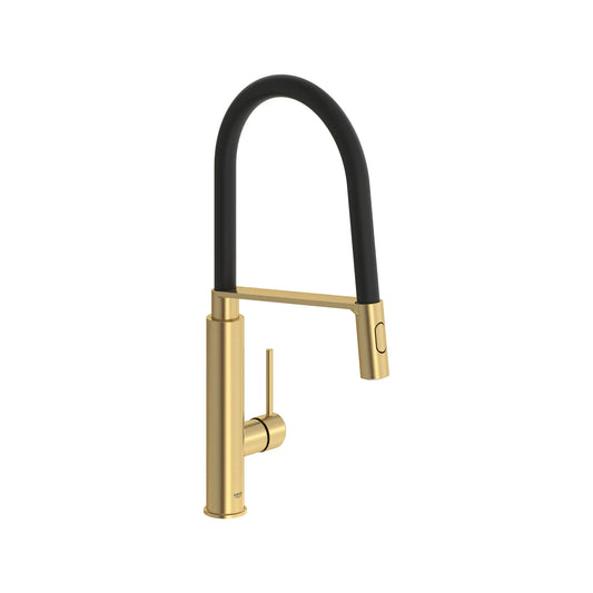 GROHE 31492GN0 Concetto Single-Handle Semi-Pro Dual Spray Kitchen Faucet 1.75 GPM - Brushed Cool Sunrise