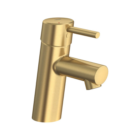 GROHE 34270GNA Concetto Single Hole Single-Handle S-Size Bathroom Faucet, 1.2 GPM - Brushed Cool Sunrise