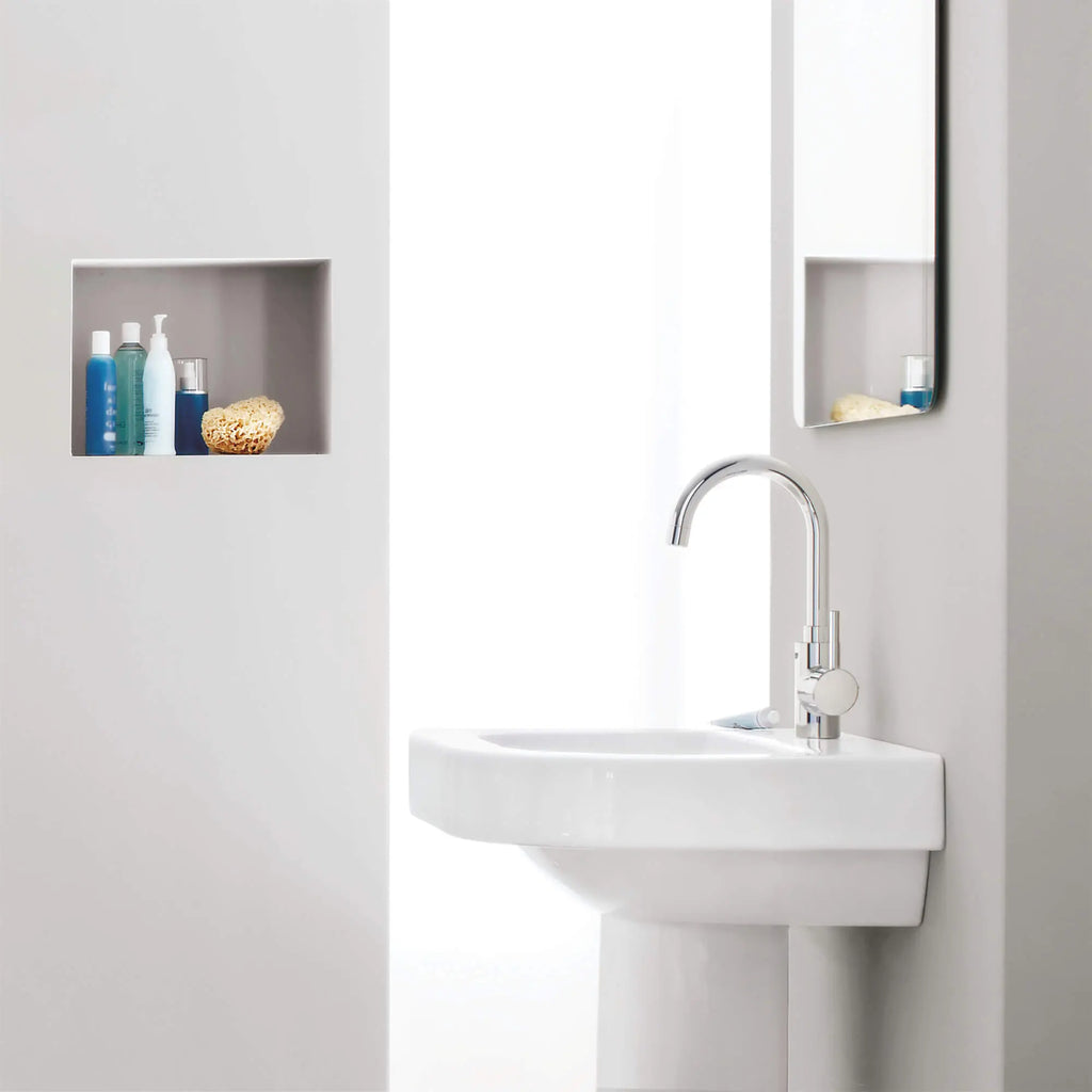 GROHE 32138002 Concetto Single Hole Single-Handle L-Size Bathroom Faucet, 1.2 GPM - Chrome