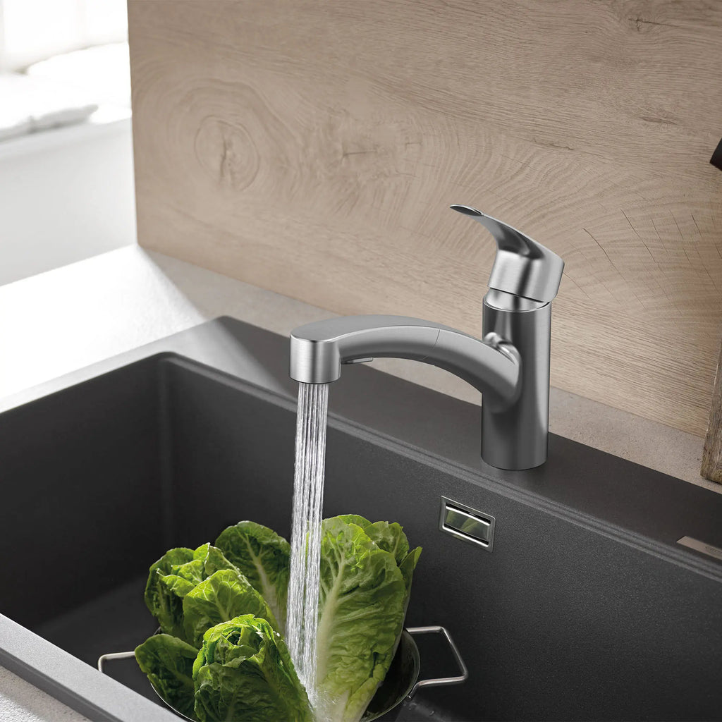 GROHE 30306DC1 Eurosmart Single-Handle Dual Spray Pull-Out Kitchen Faucet 1.75 gpm - Supersteel