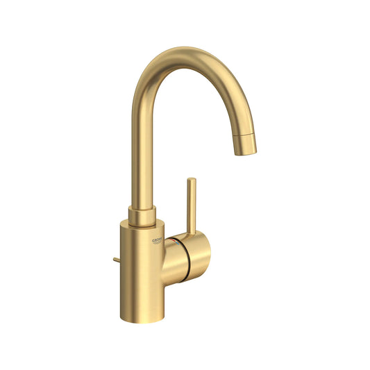 GROHE 32138GN2 Concetto Single Hole Single-Handle L-Size Bathroom Faucet, 1.2 GPM - Brushed Cool Sunrise