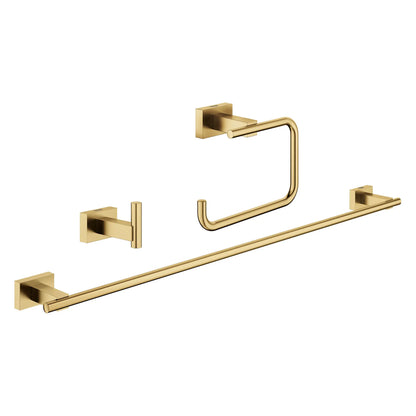 GROHE 40777GN1 Essentials Cube 3-in-1 Accessory Set - Brushed Cool Sunrise