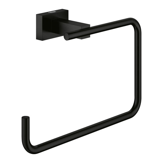 GROHE 405102431 Essentials Cube 8" Towel Ring - Matte Black